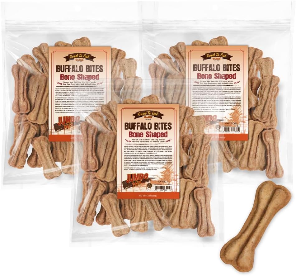 Gootoe Natural Buffalo Dog Treats, Stick (Large), 1.5 lb | Low-fat chews for training rewards, limited ingredient, for medium dogs - Image 15