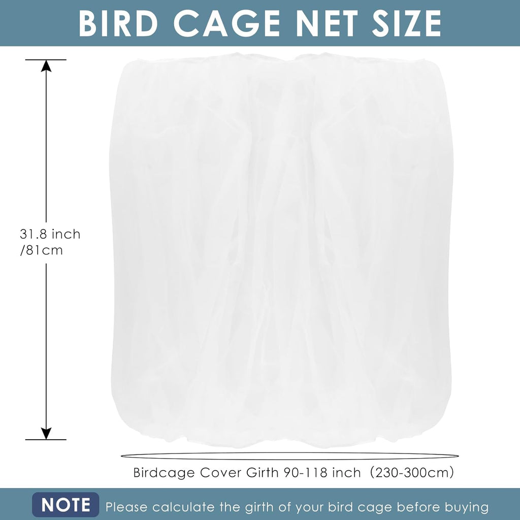 Close up of stretchy nylon mesh fabric on Bissap bird cage guard