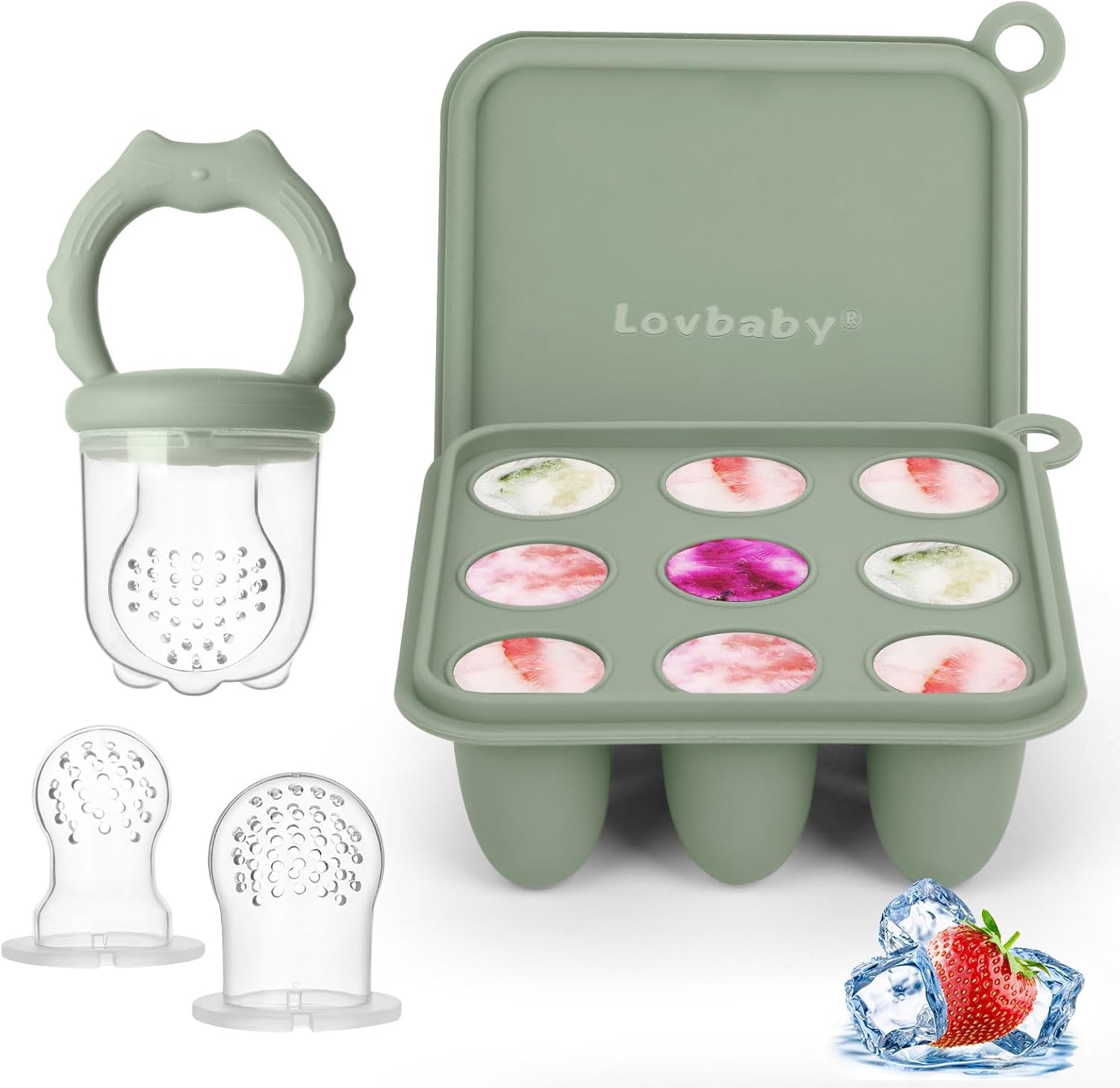 Haakaa baby fruit feeder and breastmilk popsicle mold set