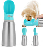 Portable Dog Water Bottle, 14 OZ, Stainless Steel Leak Proof Puppy Water Dispenser with Drinking Feeder for Pets Travel, Walking, Hiking and Outdoor Activities - Image 11