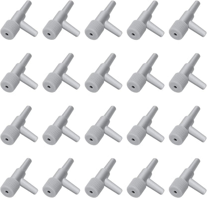 AQUANEAT aquarium control valve 20 pack front view showing the grey plastic inline regulator structure.