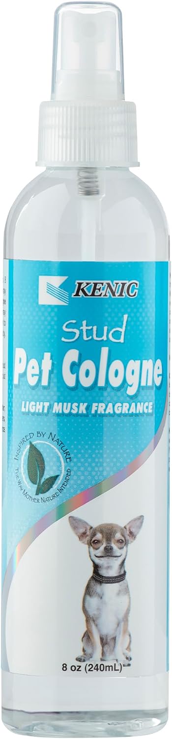 Kenic baby powder scent dog perfume used to freshen pet bedding and clothing.