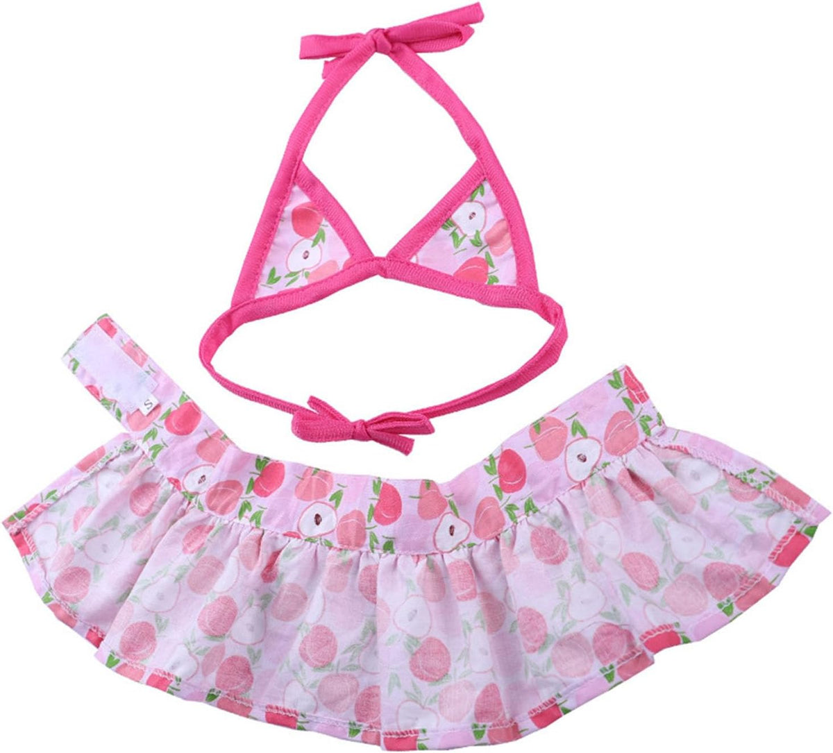 HDKUW pet beach clothes showing adjustable neck and back ties