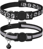 Taglory 2 Pack Reflective Breakaway Cat Collar with Bell, Orange - Image 10