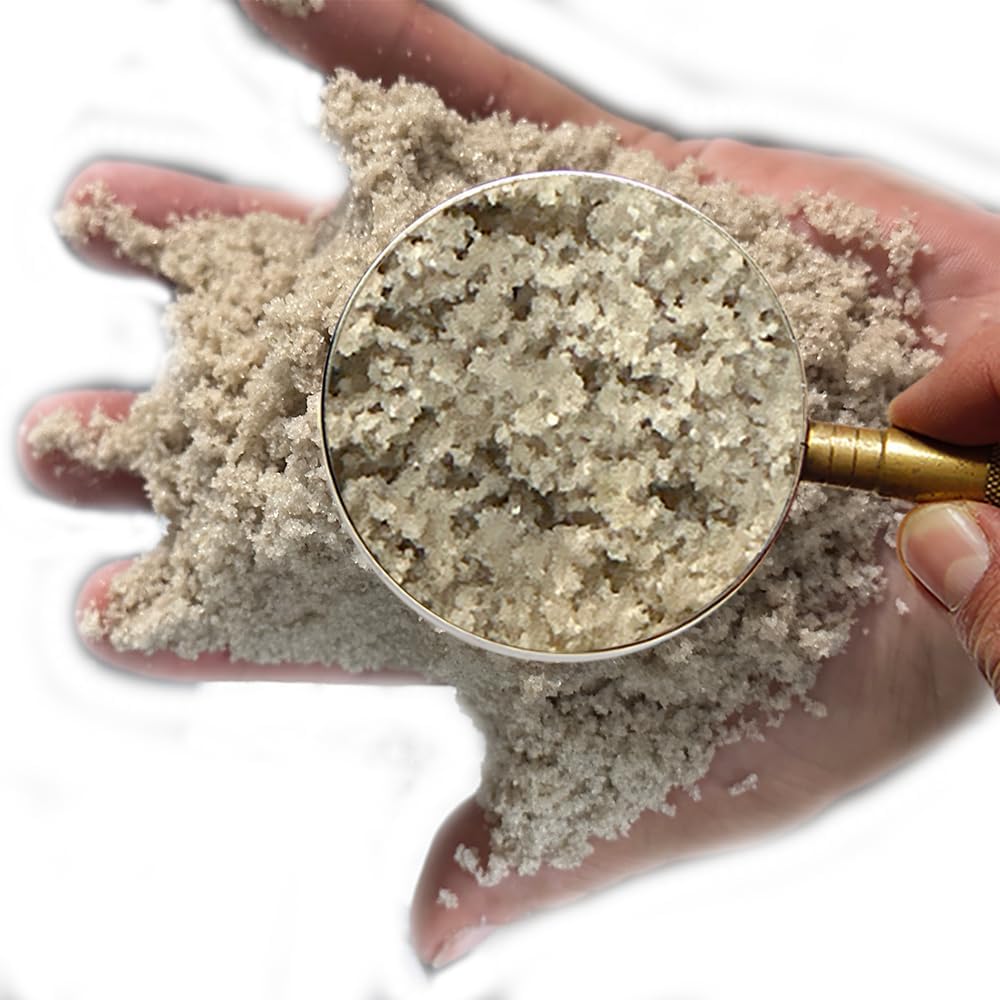 Decorative beige quarry sand used as a premium vase filler for floral arrangements