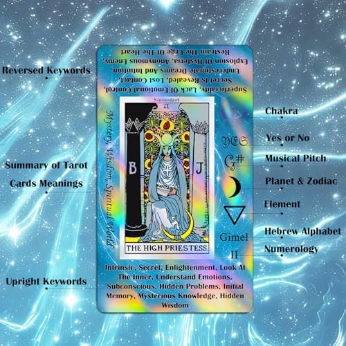 Back of the Smoostart holographic tarot cards box packaging