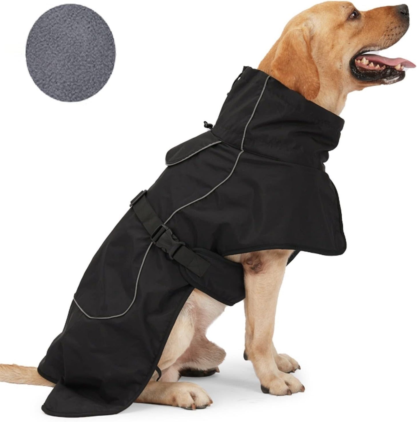 ODSSDAPU windproof dog vest showing the durable water resistant exterior material.