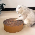 Handheld tool cutting corrugated cardboard for cat scratcher