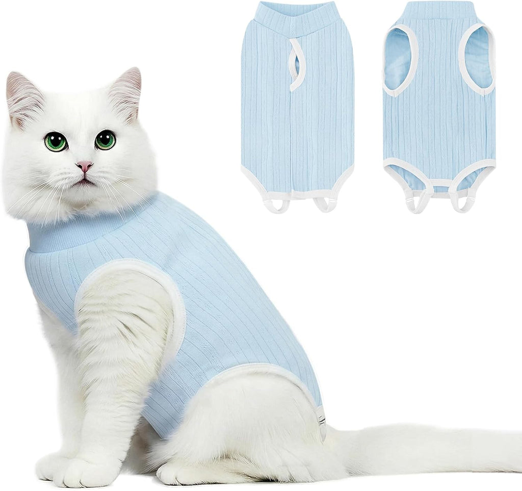 Coppthinktu Cat Recovery Suit for Female Cats After Spay, Breathable Cat Onesie Kitten Onesie Bodysuit, Cat Surgery Recovery Suit for Abdominal Wounds Anti Licking E-Collar Alternative - Image 10