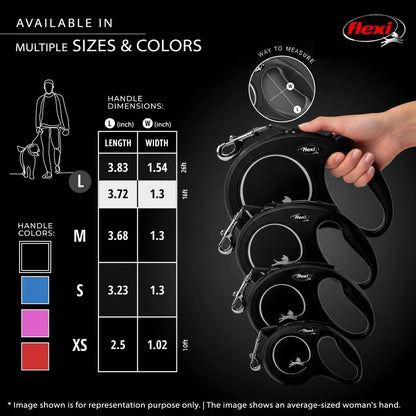 Durable nylon tape detail of Flexi retractable dog lead