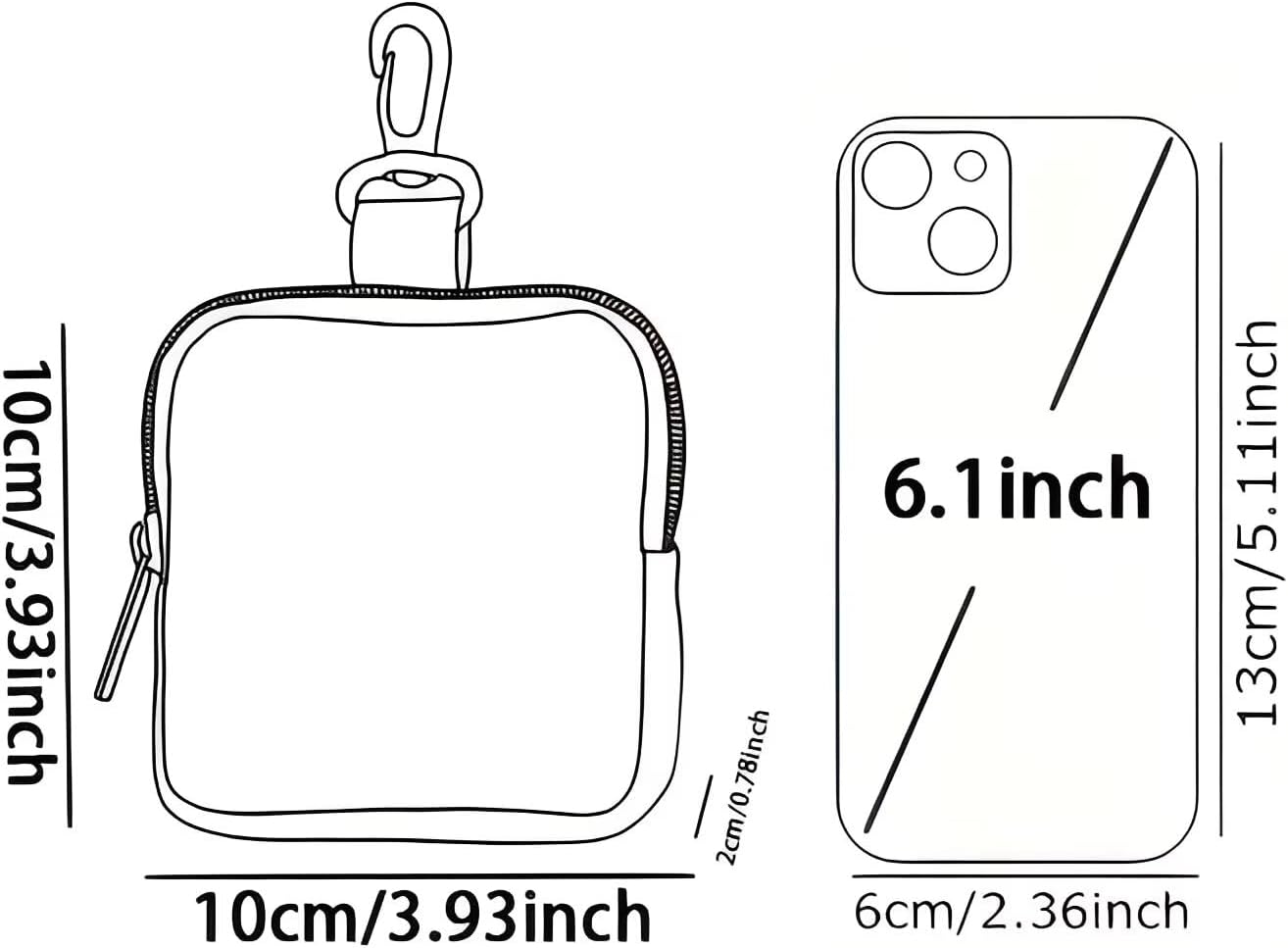 Open view of floral cat print pouch showing interior space