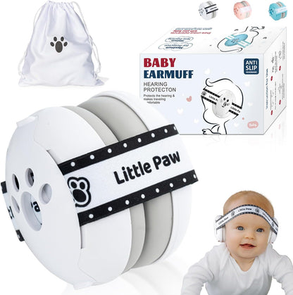 Dekukar Baby Ear Muffs noise protection front view white