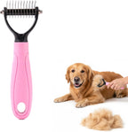 DoubleSided Pet Grooming Brush, 2026 Upgraded Undercoat Rake for Long Haired Dogs & Cats, MultiFunctional Dematting Comb Deshedding Tool, Mat Remover Detangler for Home Grooming (1, Blue L) - Image 11