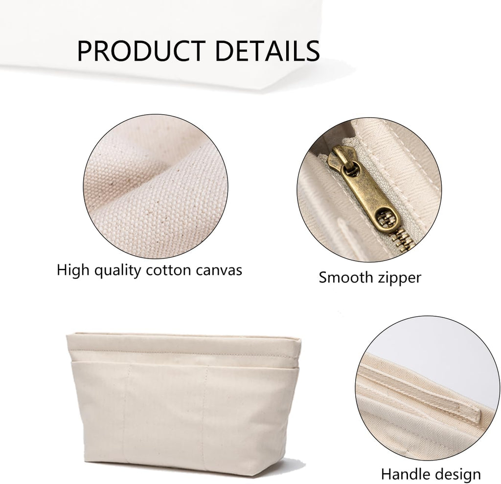 YONBEN large tote organizer insert placed inside a leather shoulder bag for structural support