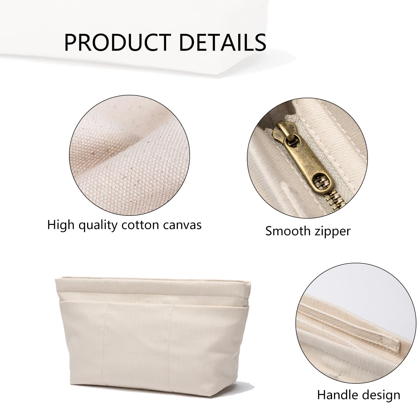 YONBEN large tote organizer insert placed inside a leather shoulder bag for structural support