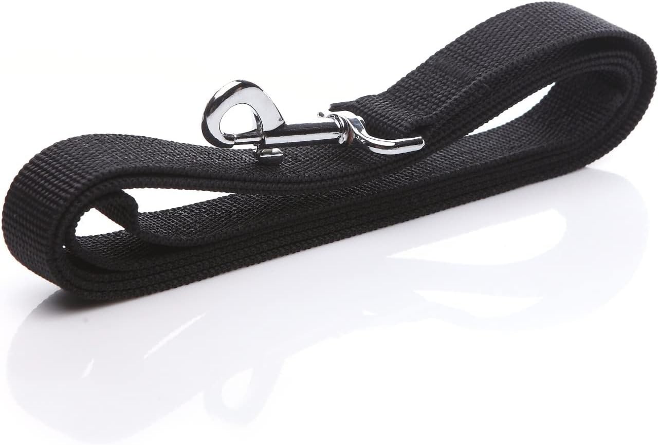 Eight foot long black dog leash for medium and large breeds