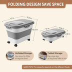 Sewiu container set with detachable wheels attached