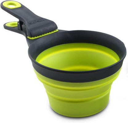 Dexas Popware for Pets Collapsible Klip Scoop, 3-in-1 Pet Food Scoop, Measuring Cup and Bag Clip, 1/2 Cup Capacity, Pro Blue - Image 14