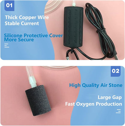 Side view of lenpestia aquarium air pump showing hanging buckle