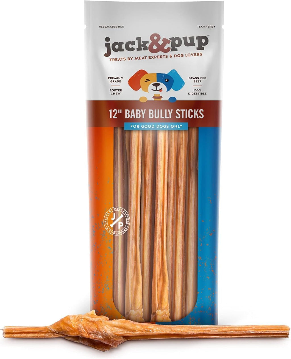 Jack&Pup 6 Inch Skinny Bully Sticks for Small Dogs (30 Pack) Thin, Odor Free Bully Sticks Sheaths | Single Ingredient Beef Pizzle Sticks for Senior Dogs and Puppies - Image 12