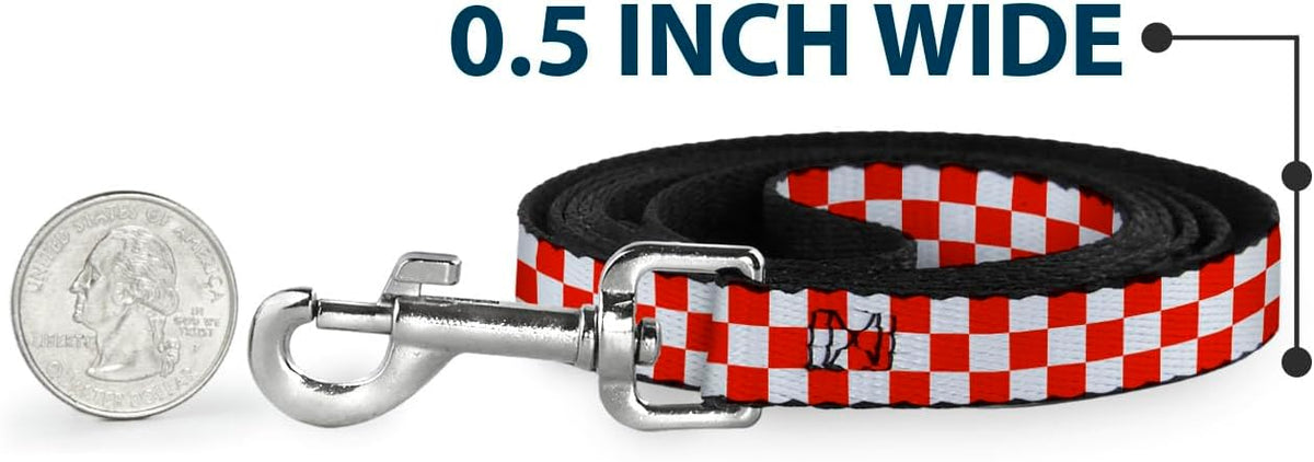 Full length display of the six-foot long and 1.5 inch wide dog and cat leash