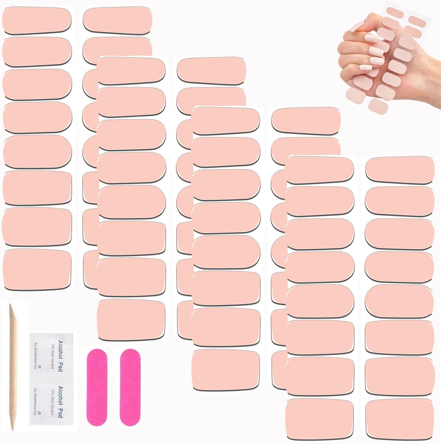 Namora Sweet Pink Nail Polish Strips packaging front view showing salon quality gel wraps