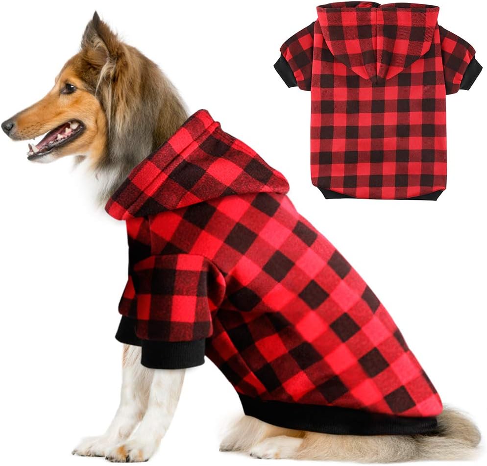 Blaoicni cozy pet hoodie on a dog during an outdoor walk