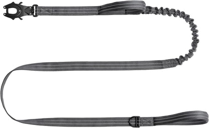 ICEFANG Tactical Dog Leash,K9 Training Walking Bungee Lead with 2 Control Handle,Heavy Duty Quick Release Metal Clasp,Hands Free D-Ring for Medium Large Dogs (4ft,Reflective Brown) - Image 13