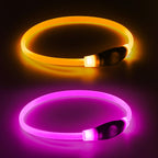 2 Packs Light Up Dog Collar, LED Dog Collar, USB Rechargeable Dog Lights for Night Walking, Adjustable Glow in The Dark Collars for Small Medium Large Dogs, Waterproof Safety Pets Lights Green&Blue - Image 9