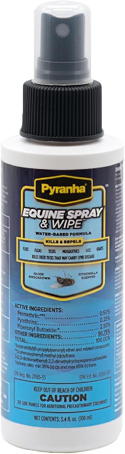 Pyranha Equine Spray and Wipe Fly Repellent for Horses - Water-Based Formula with Citronella Scent, Long-Lasting, Dust-Free, No Shake Required, Gallon - Image 9