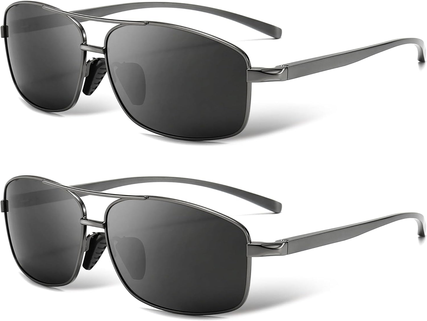 SUNGAIT Ultra Lightweight Rectangular Polarized Sunglasses Men UV400 Protection - Image 9