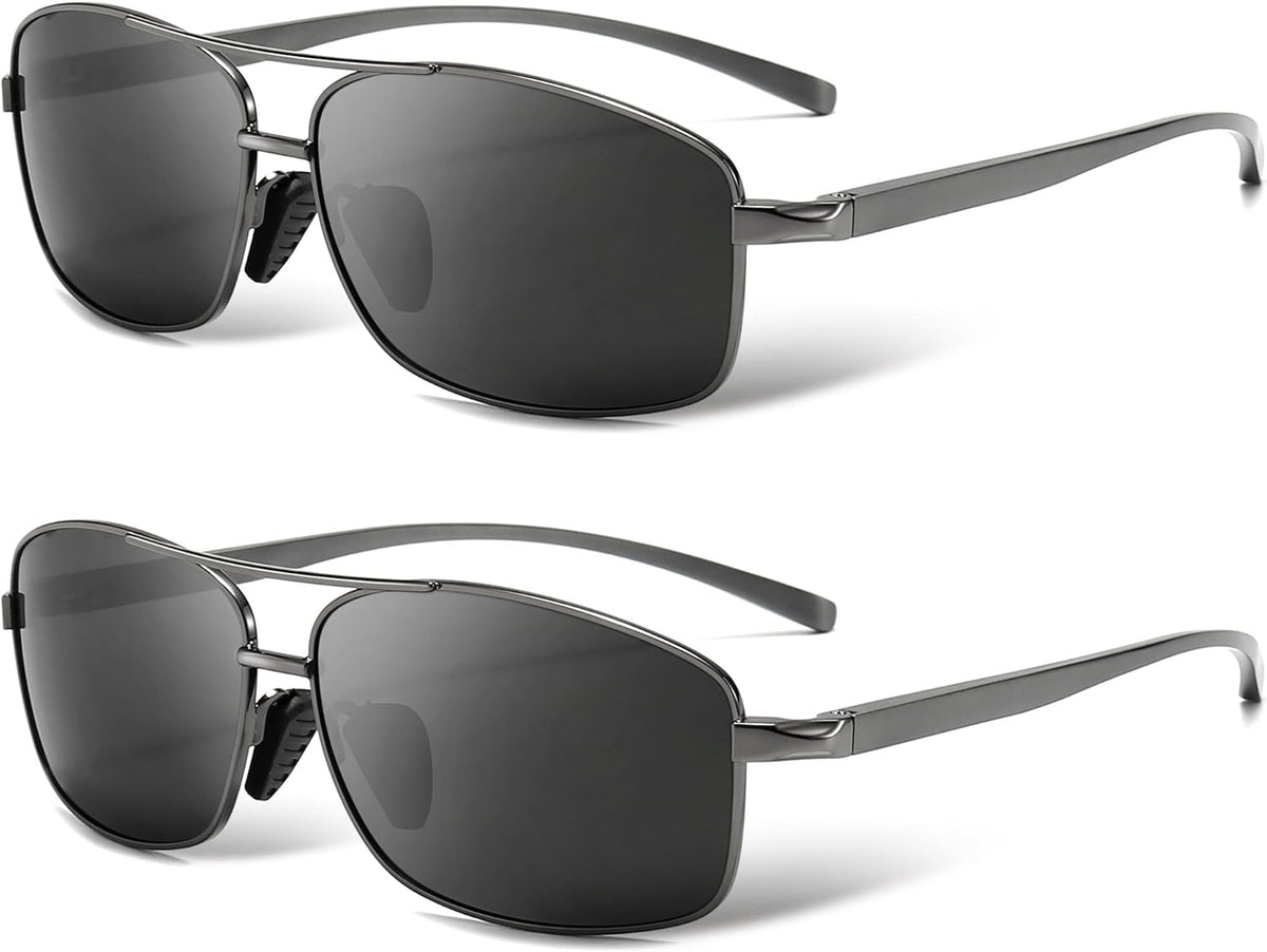 SUNGAIT Ultra Lightweight Rectangular Polarized Sunglasses Men UV400 Protection - Image 9