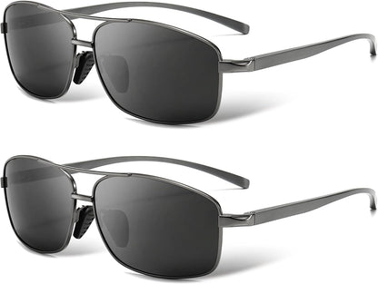 SUNGAIT Ultra Lightweight Rectangular Polarized Sunglasses Men UV400 Protection - Image 9