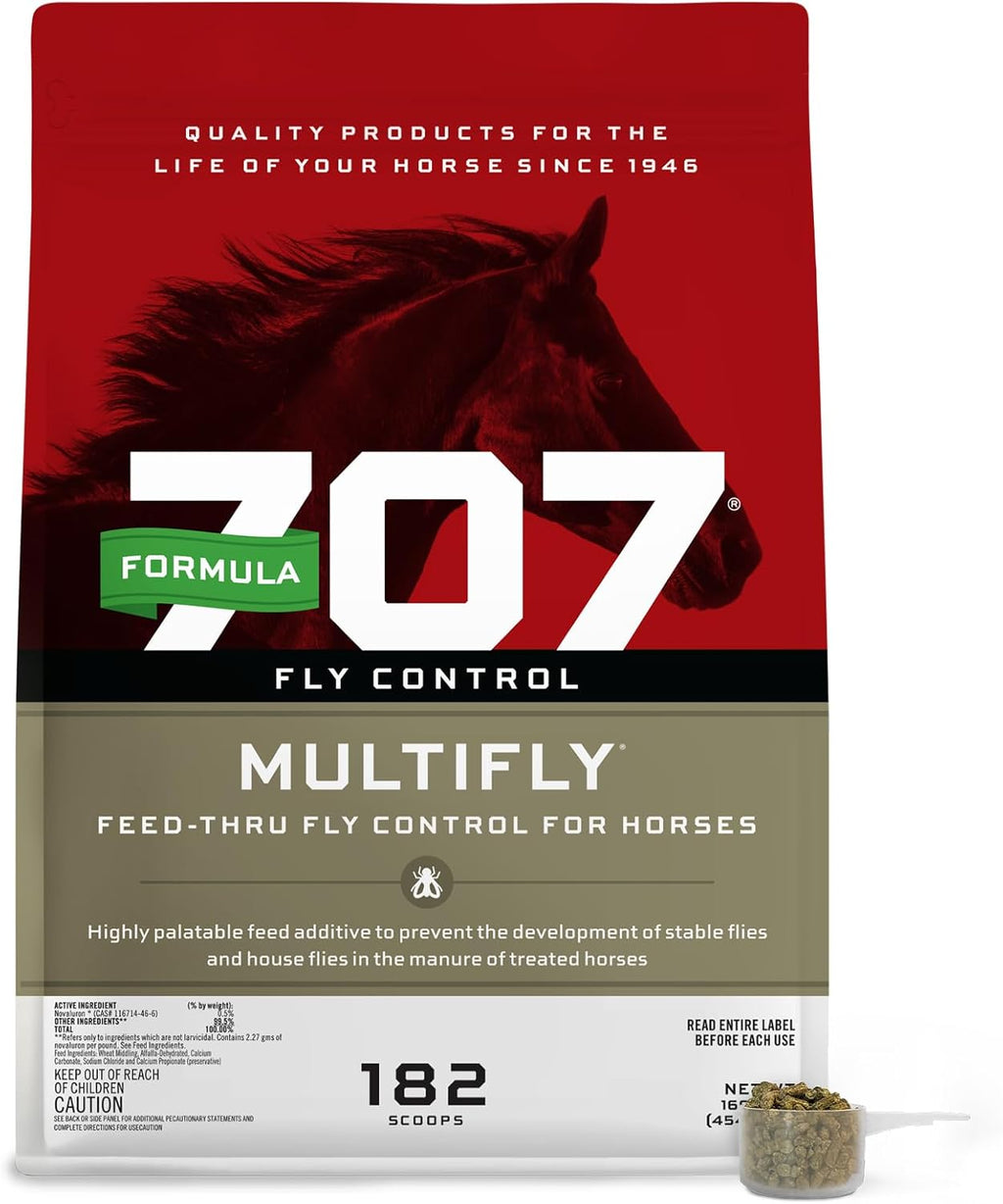 Formula 707 MultiFly Feed Thru Fly Control Pellets front view packaging