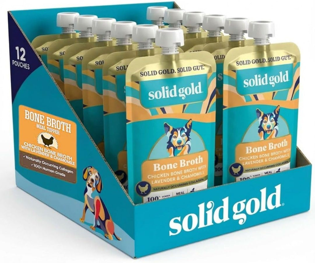 Solid Gold Beef Bone Broth for Dogs - Limited Ingredient Bone Broth Dog Food Toppers for Picky Eaters with Collagen & Superfoods - Dog Gravy Topper for Dry Food - Gut Health & Hydration - 12 Pack - Image 14