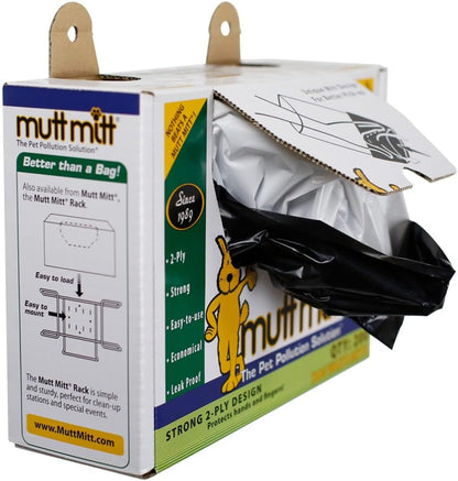 Mutt Mitt white and black heavy duty puncture resistant dog poop bags