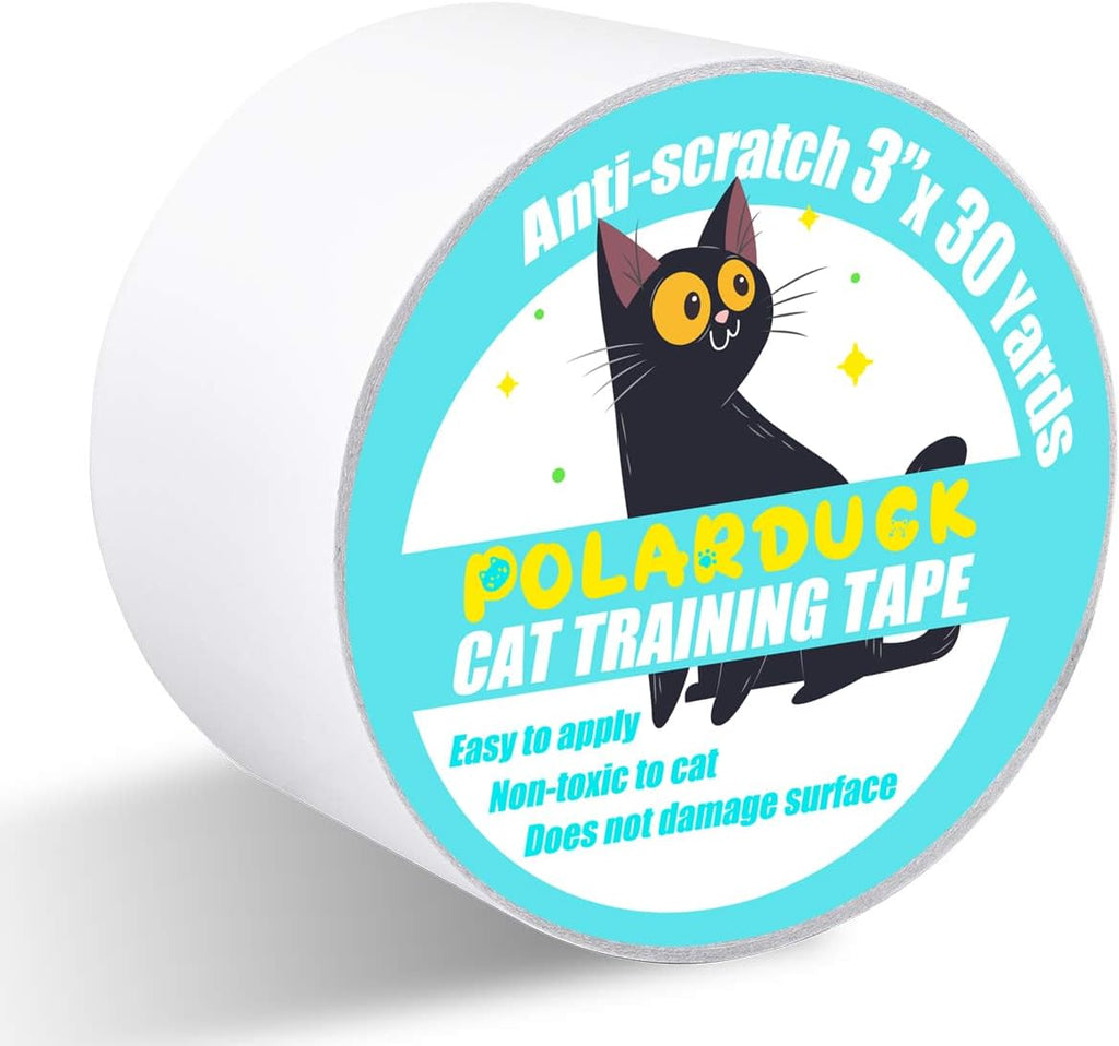 Polarduck Anti Cat Scratch Tape: 4 inches x 30 Yards Cat Training Tape 100% Transparent Clear Double Sided Cat Scratch Deterrent Tape Furniture Protector for Couch, Carpet, Doors, Pet & Kid Safe - Image 12