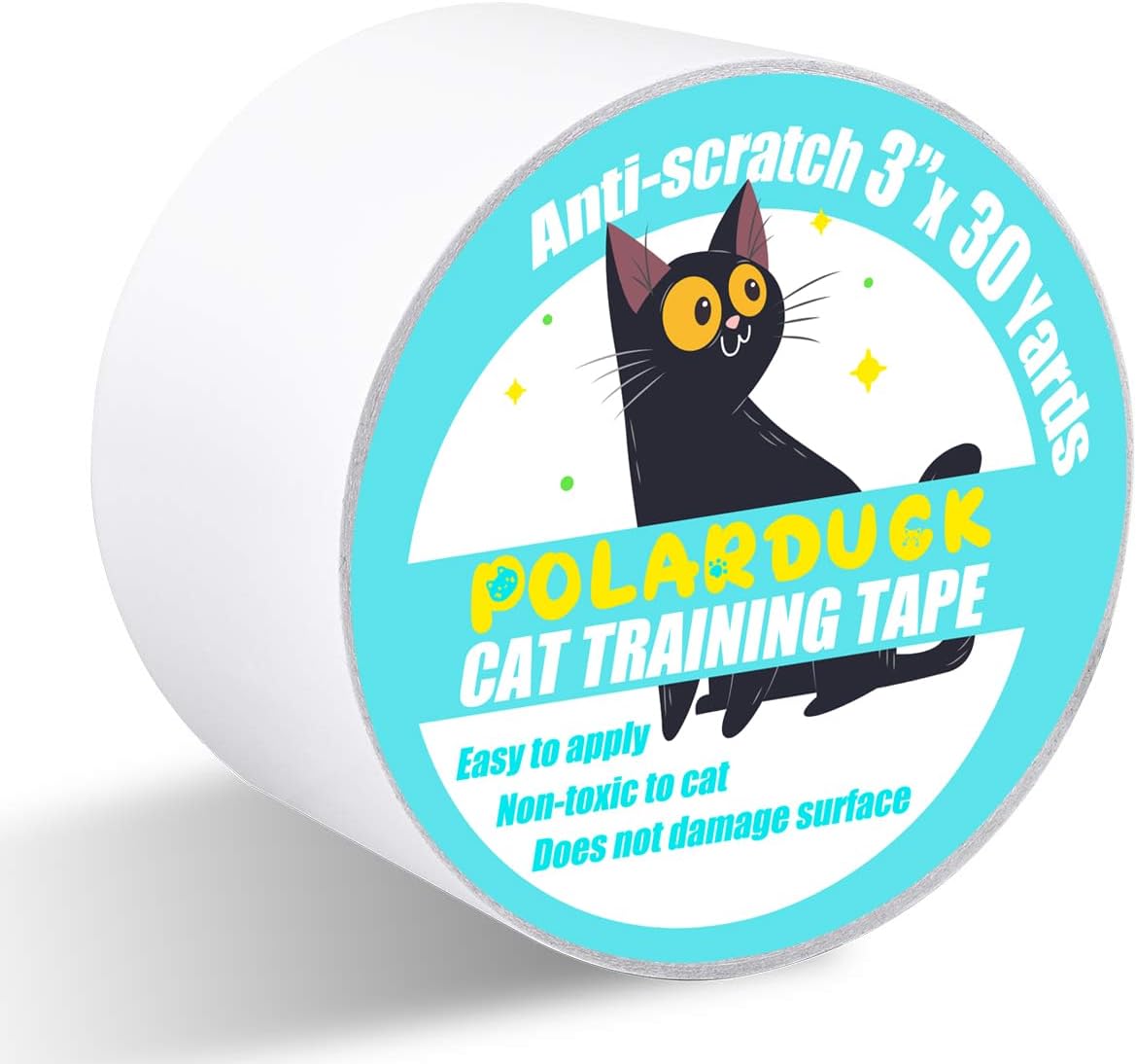 Polarduck Anti Cat Scratch Tape: 4 inches x 30 Yards Cat Training Tape 100% Transparent Clear Double Sided Cat Scratch Deterrent Tape Furniture Protector for Couch, Carpet, Doors, Pet & Kid Safe - Image 12