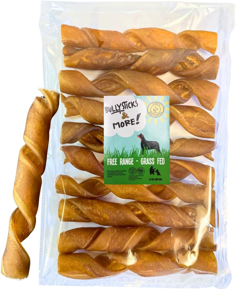 All natural grass fed beef collagen springs for medium and large dogs product display