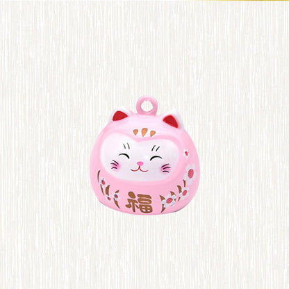 Cartoon Cat Pink Fortune Bell Pendant Japanese Decorative Hanging Accessory for DIY Crafts Backpacks and Costumes Bell Accessories for Creative Projects - Image 9