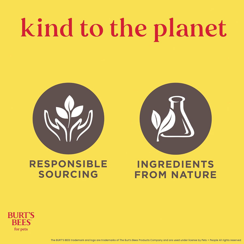 Burt's Bees dog grooming wipes back packaging text
