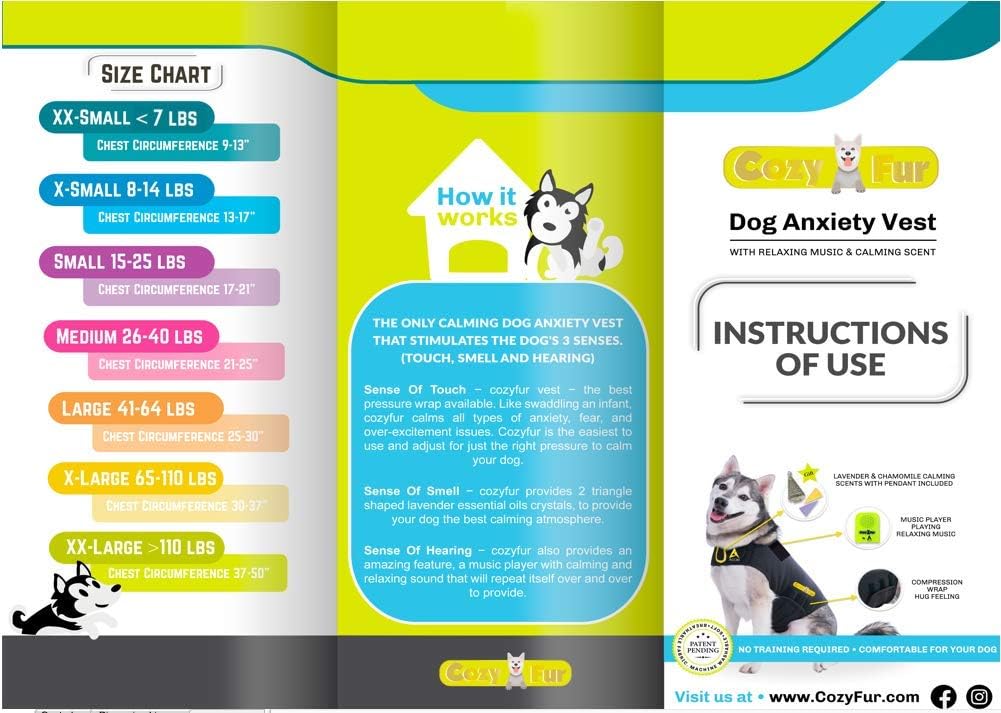 CozyVest thunderstorm stress relief vest for large dogs