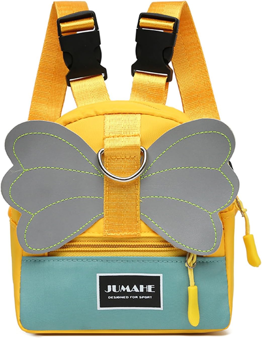 Xuancai pet backpack harness with leash and wing decor front view