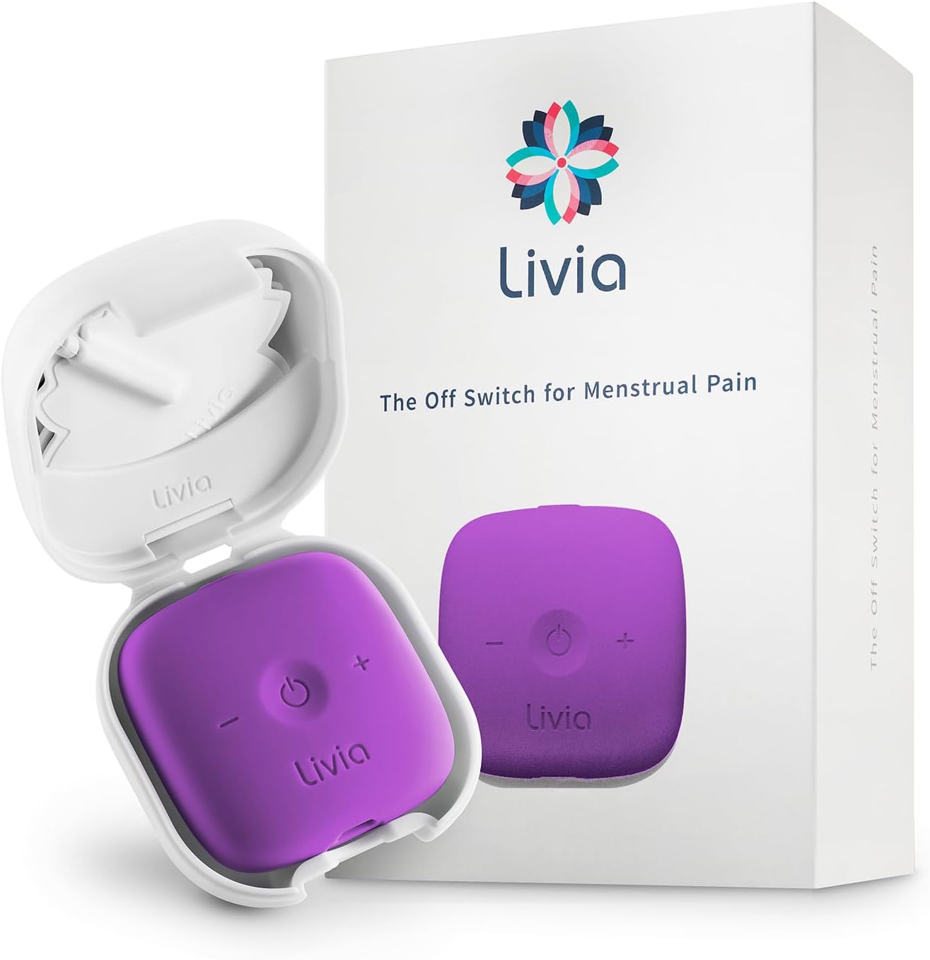 Livia Menstrual Pain Relief Device Purple front view authentic imported period kit
