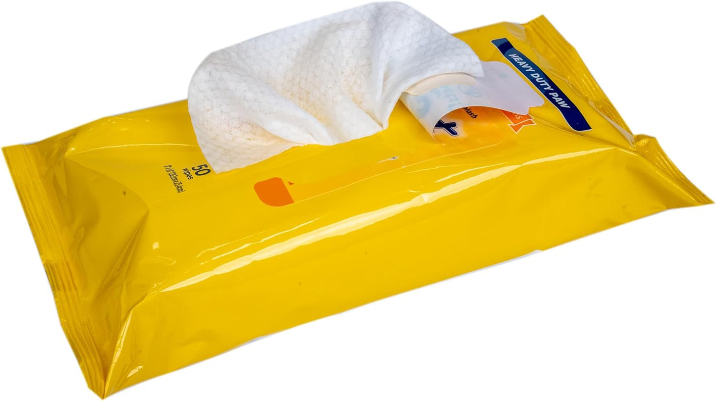 Durable disposable dog paw wipes with aloe vera and vitamin E