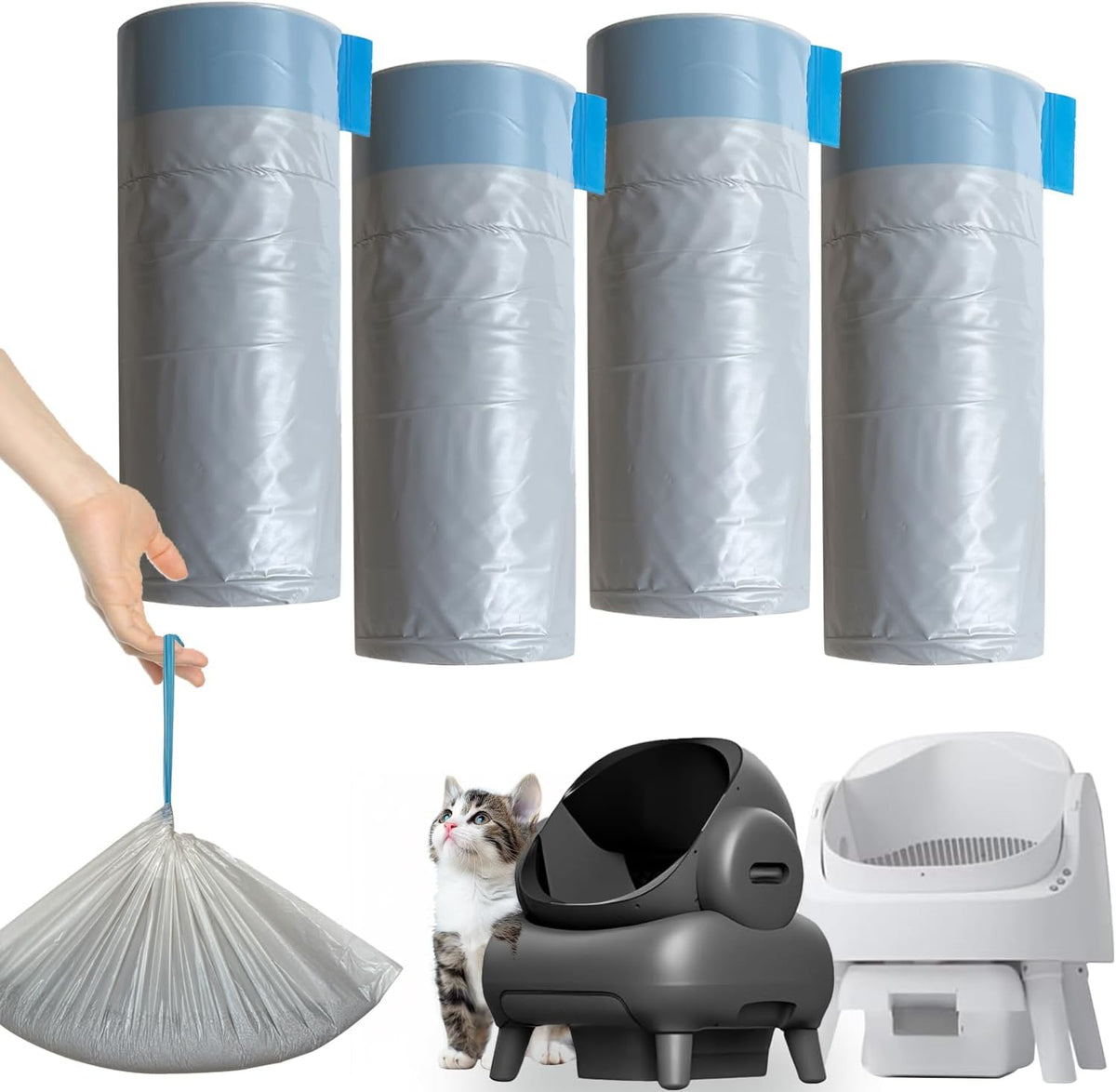 CoveCozy cat litter bags front view packaging roll
