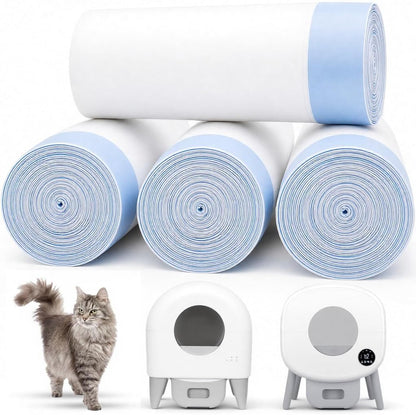120 Count 26" x 11.8" Automatic Cat Litter Box Bags Compatible with Cmg Fmo Fstg Robot Litter box, Thick Self-Cleaning Cat Litter Box Replacement Liners with Drawstring Heavy Duty - Image 11