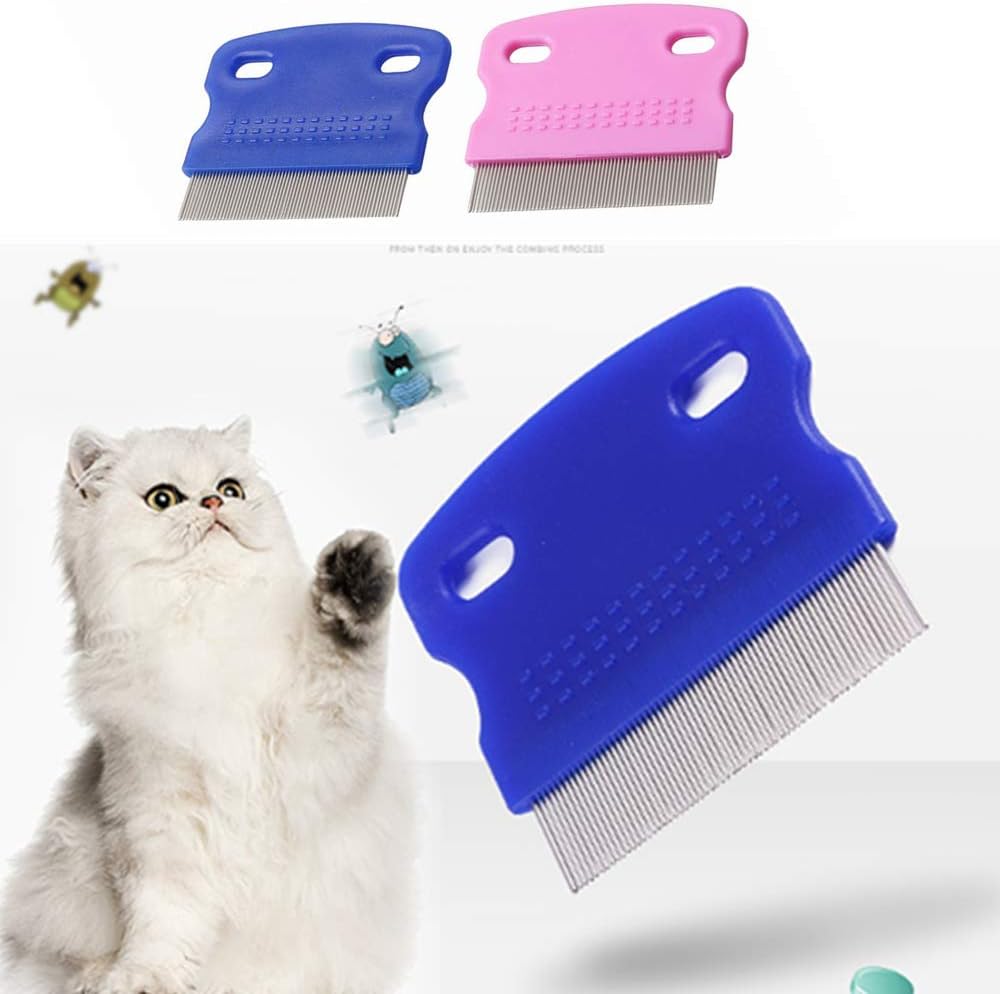 Pet grooming kit set with three different colored handles