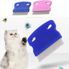 Pet grooming kit set with three different colored handles