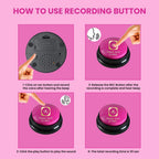 Paws and Smiles pet talking buttons showing the recording mechanism on the device